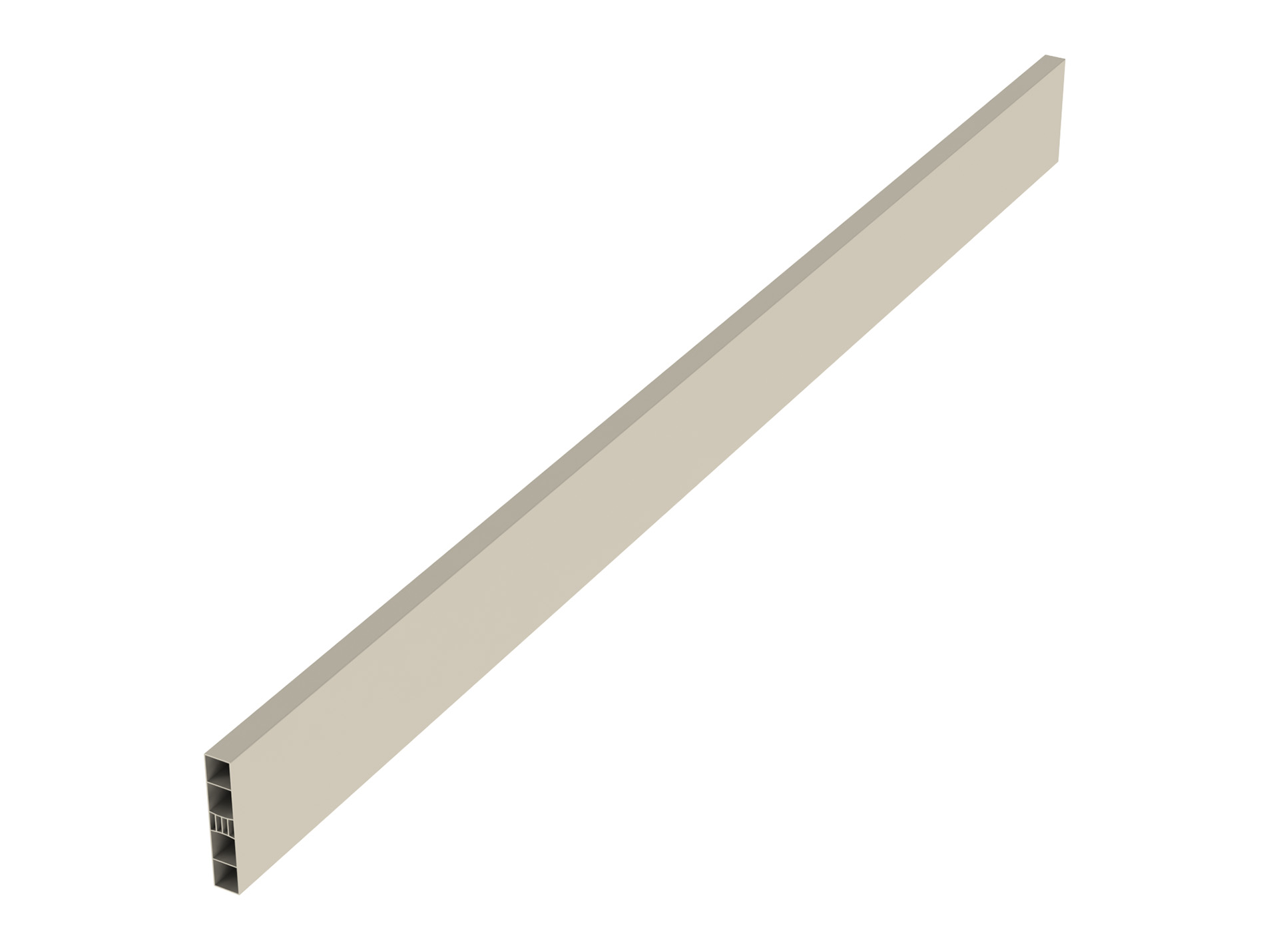 Lame lisse plate ZENEO L.1,5m x l.120mm x Ep.24mm beige